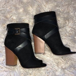 ShoeDazzle Perla Booties, Black